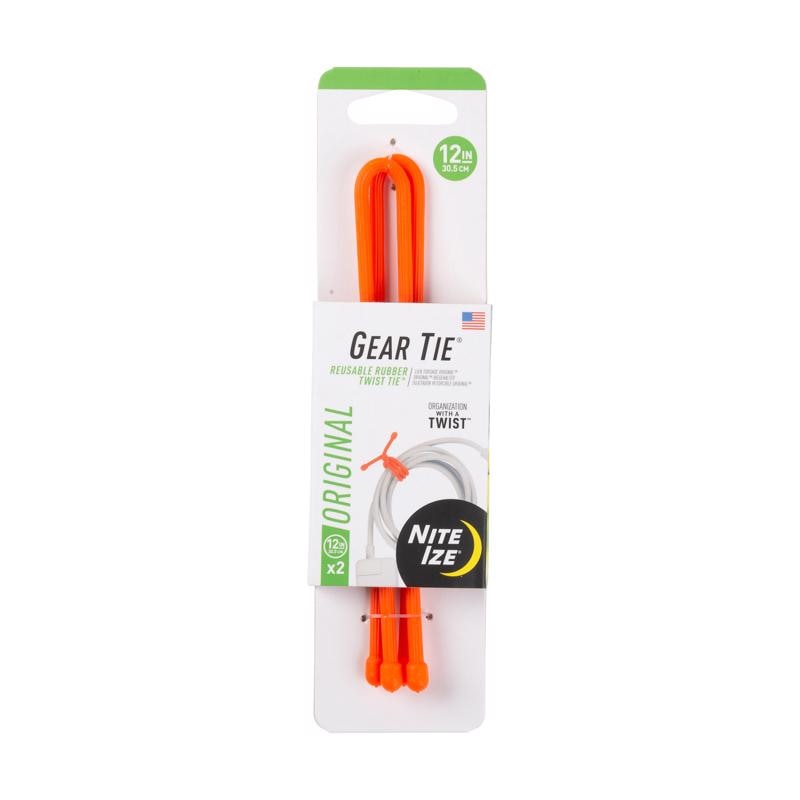 GEAR TIE ORANGE 12" 2PK