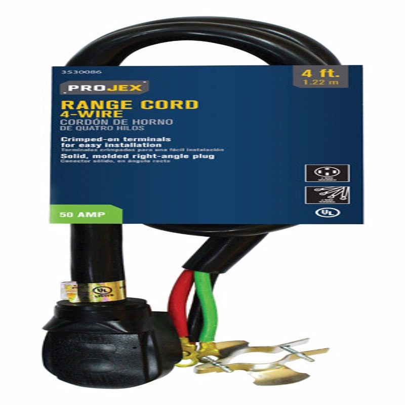 PROJEX RANGE CORD 4' BLK