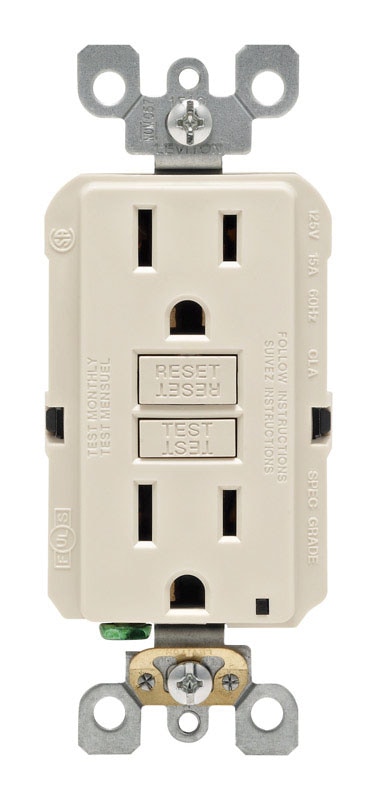RECEP GFCI SL 15A LT AL