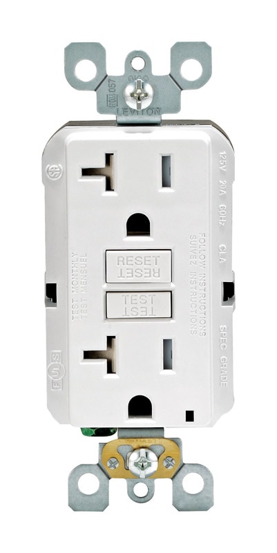 GFCI OUTLET 20A WHT