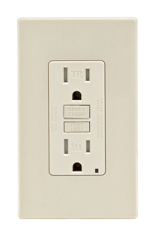 GFCI OUTLET W/PLT 15A LA