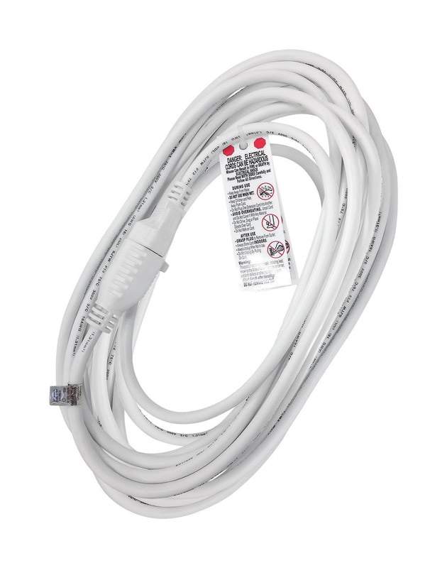 CORD EXT 16/3 25' WHT