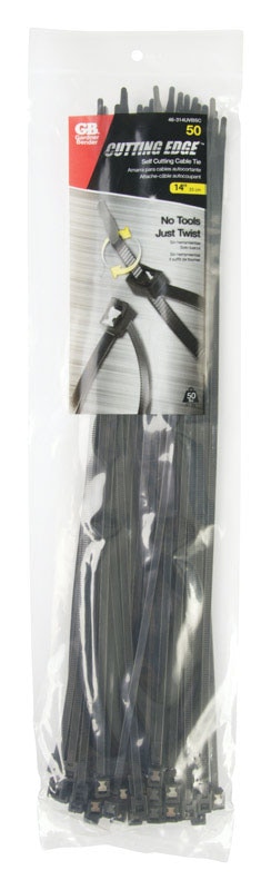 SELF-CUT CBLTIE 14"BLK50