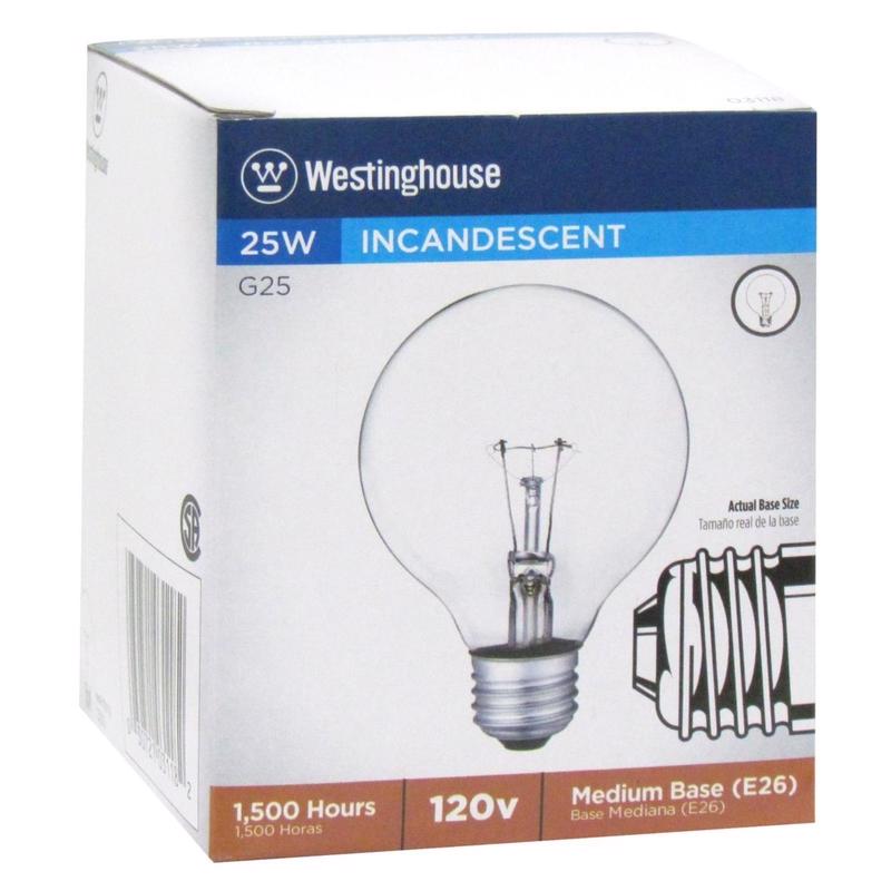 BULB G25 25W CLR 1PK