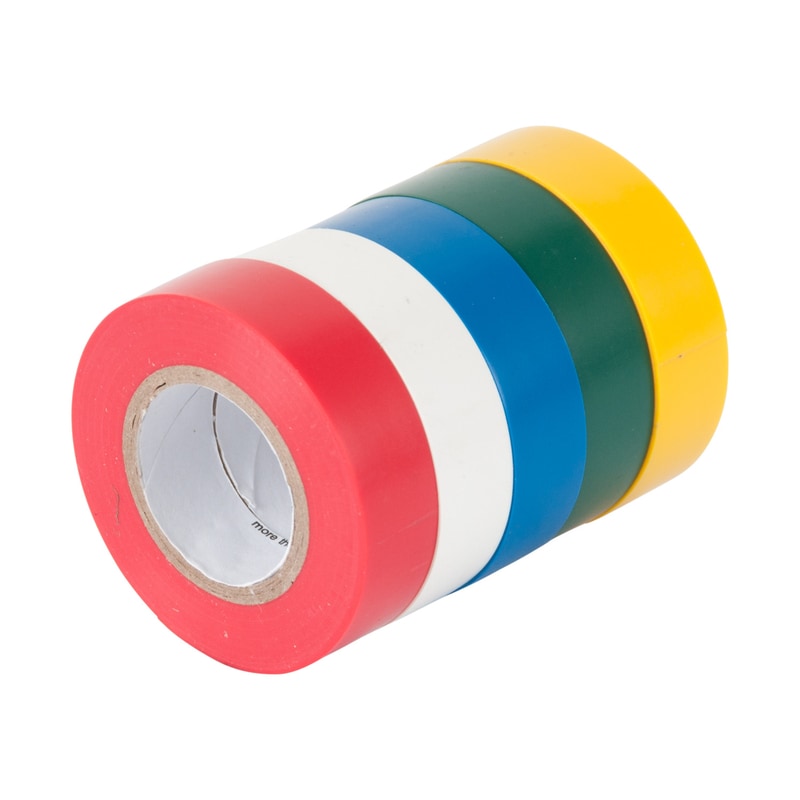 5PK ELEC TAPE 1/2"X20' MULTI