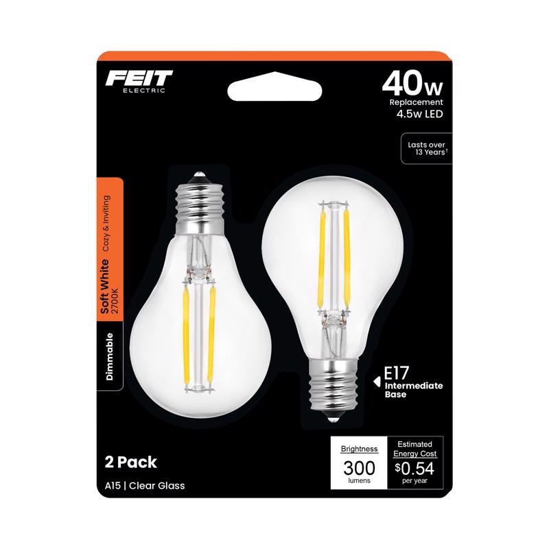 LED A15 E17 SW 40W 2PK