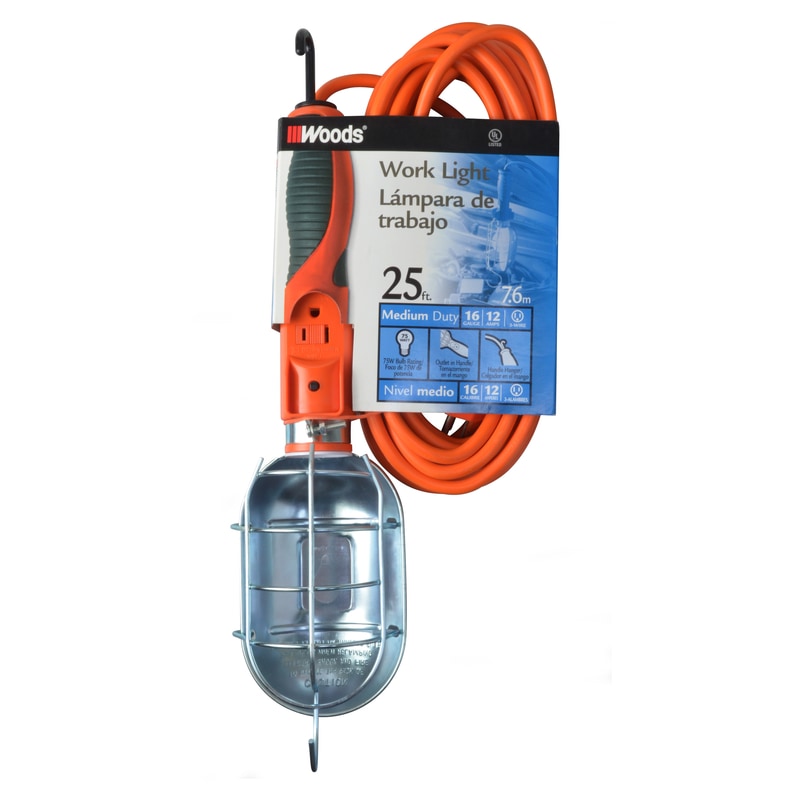 WORK LIGHT 25'CORD 75W