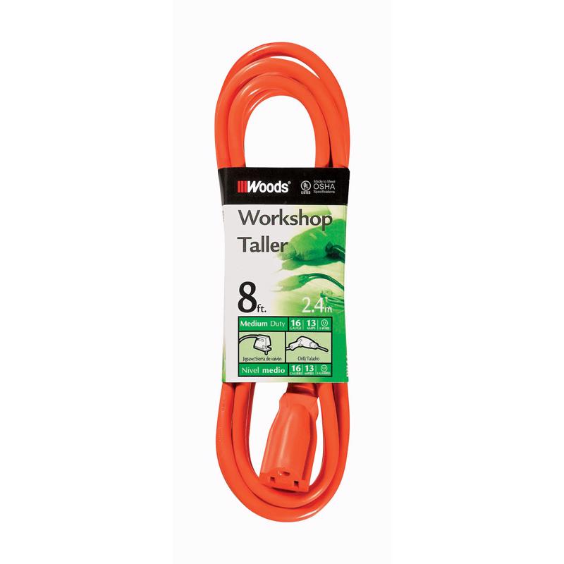 EXTENSION CORD 8'L ORG
