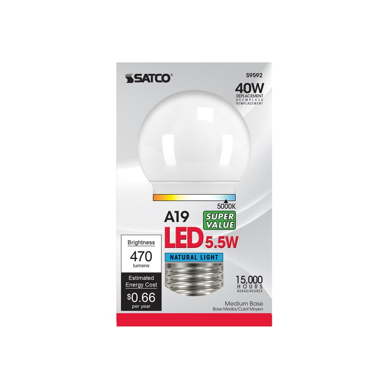 LED A19 E26 NL 40W 1PK