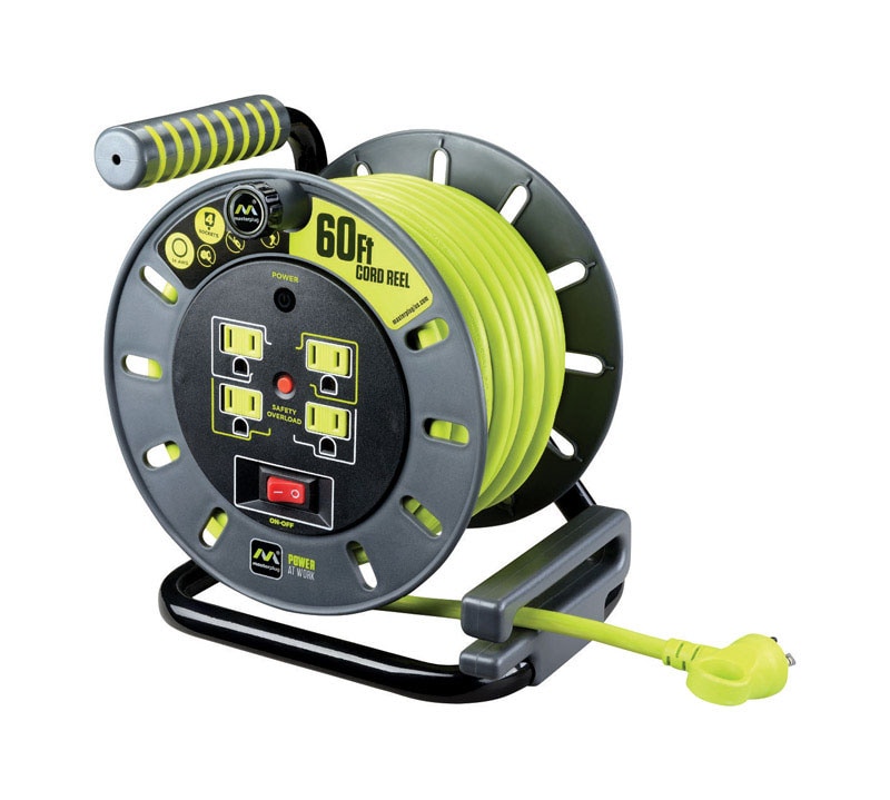 CORD REEL 60'CRD 4OUTLET