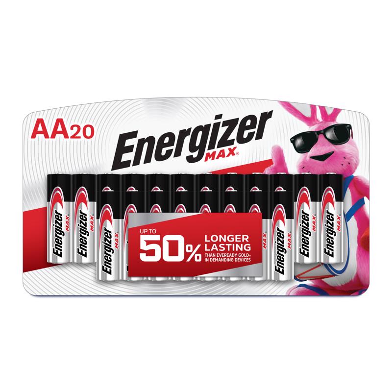BATTERY ALKALINE AA 20PK