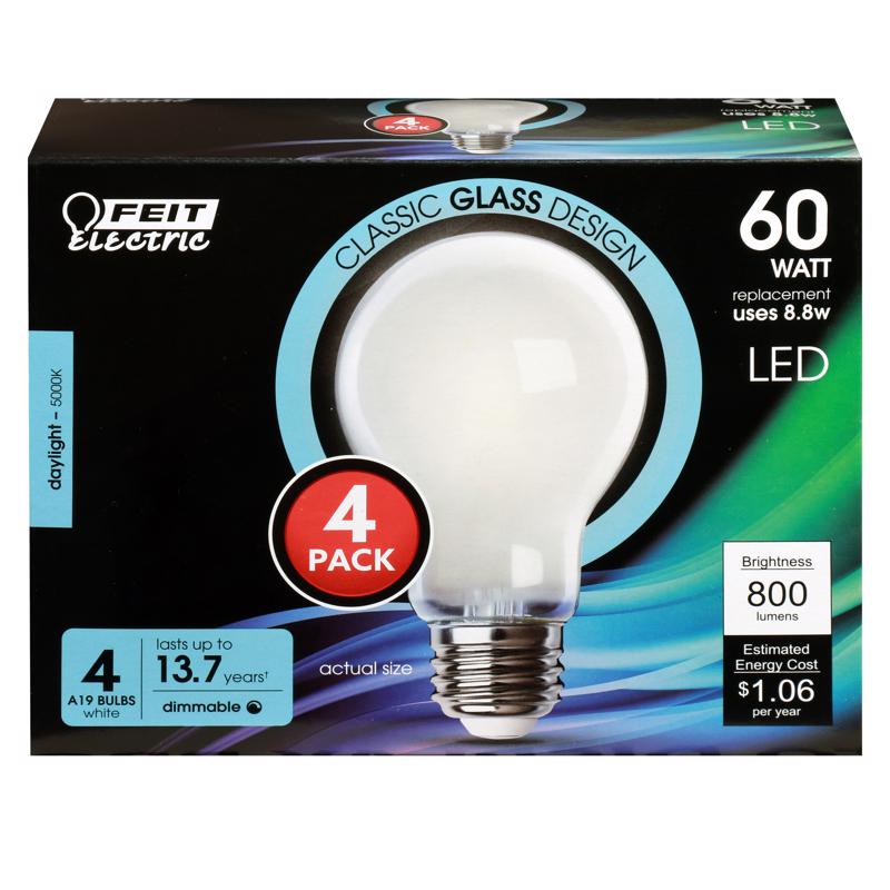 LED A19 E26 DL 60W 4PK