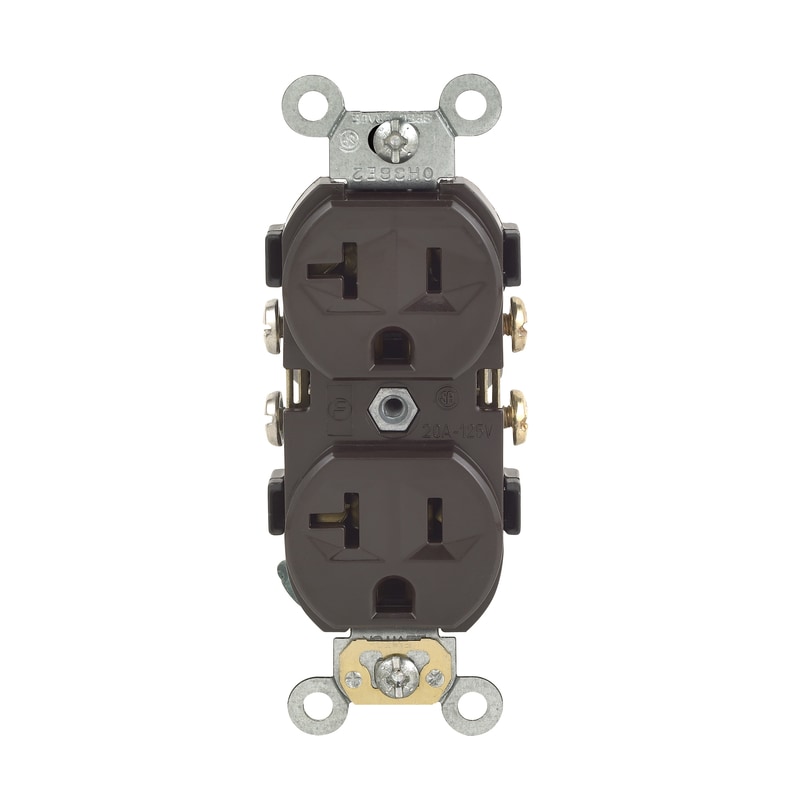 OUTLET DUPLEX BROWN 125V
