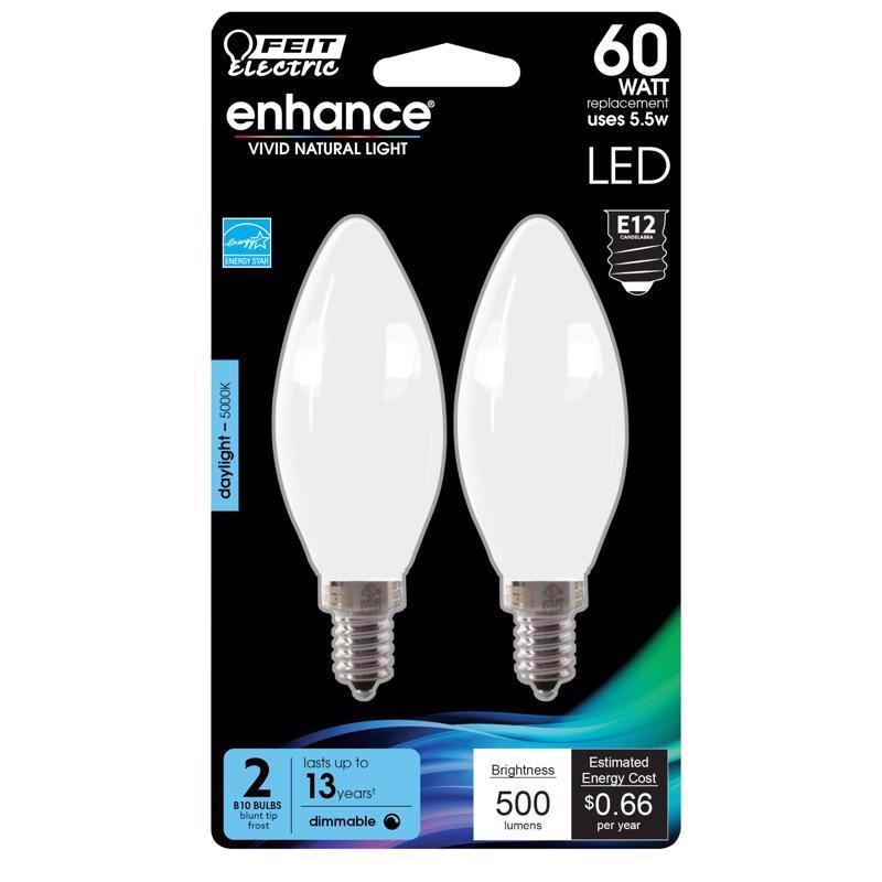 LED BLNT E12 DL 60W 2PK