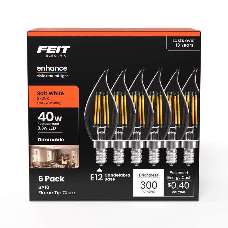 LED CA10 E12 SW 40W 6PK