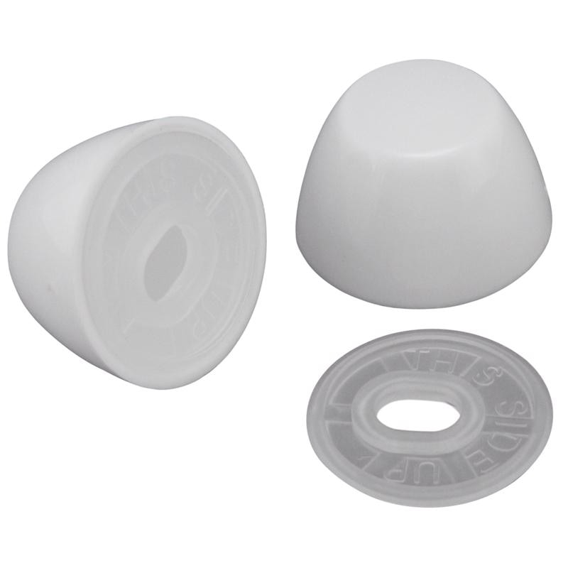 TOILET BOLT CAPS WHT 2PK