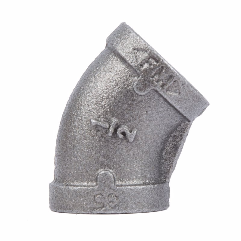 45D ELBOW 1/2 BLK