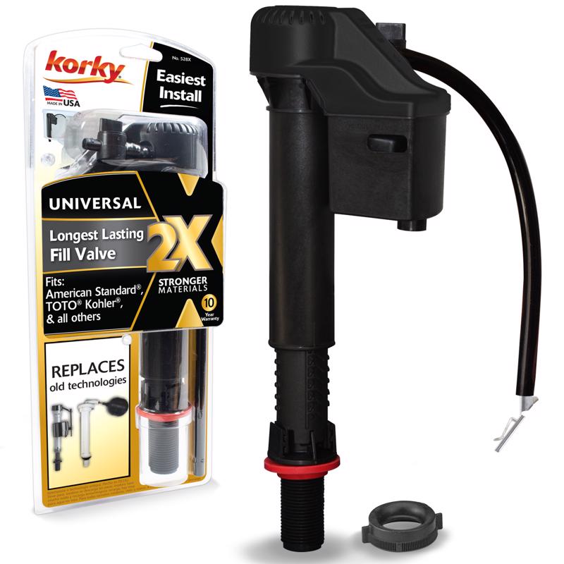 TOILET FILL VALVE 2X BLK