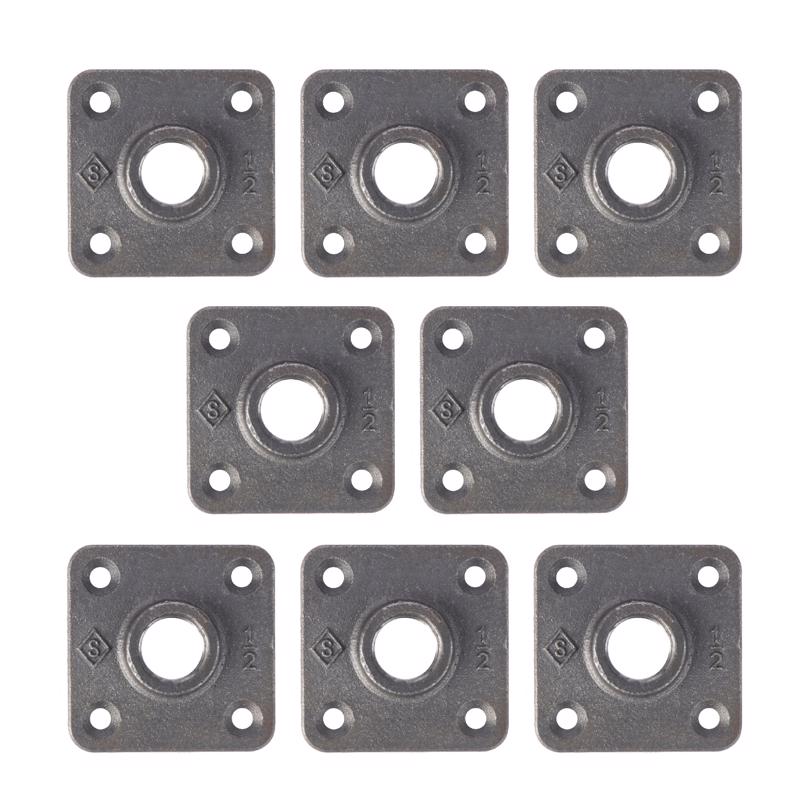 FLANGE BLK IRON 1/2" 8PK