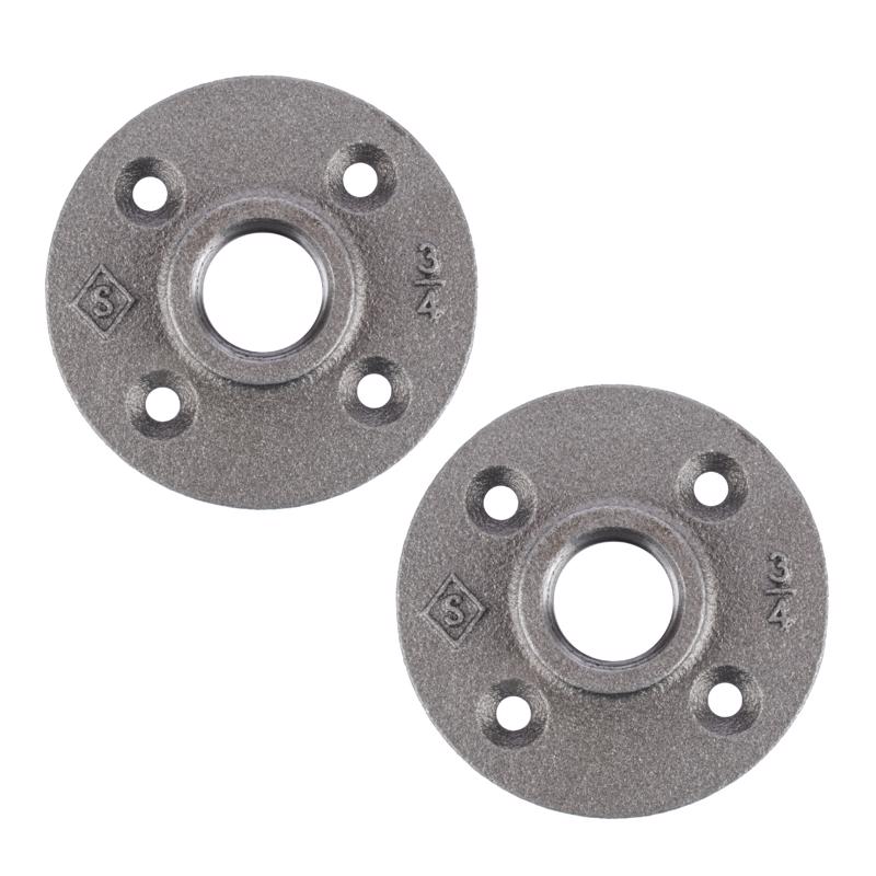 FLANGE BLK 3/4" 2PK