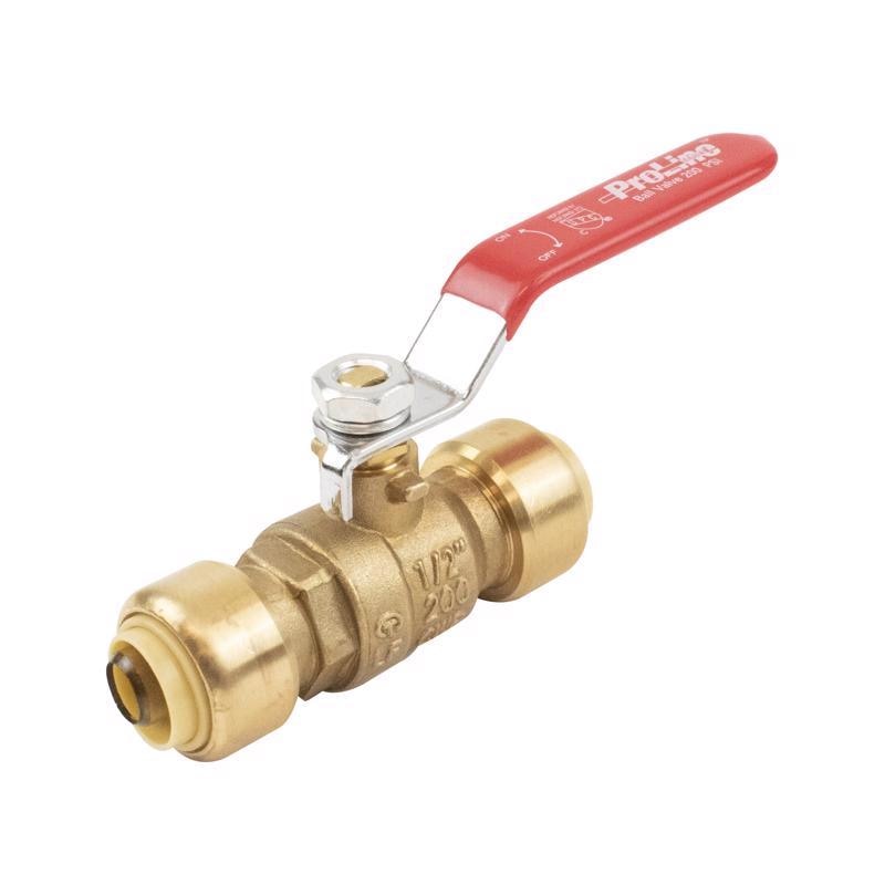 BALL VALVE BRS PUSH 1/2"