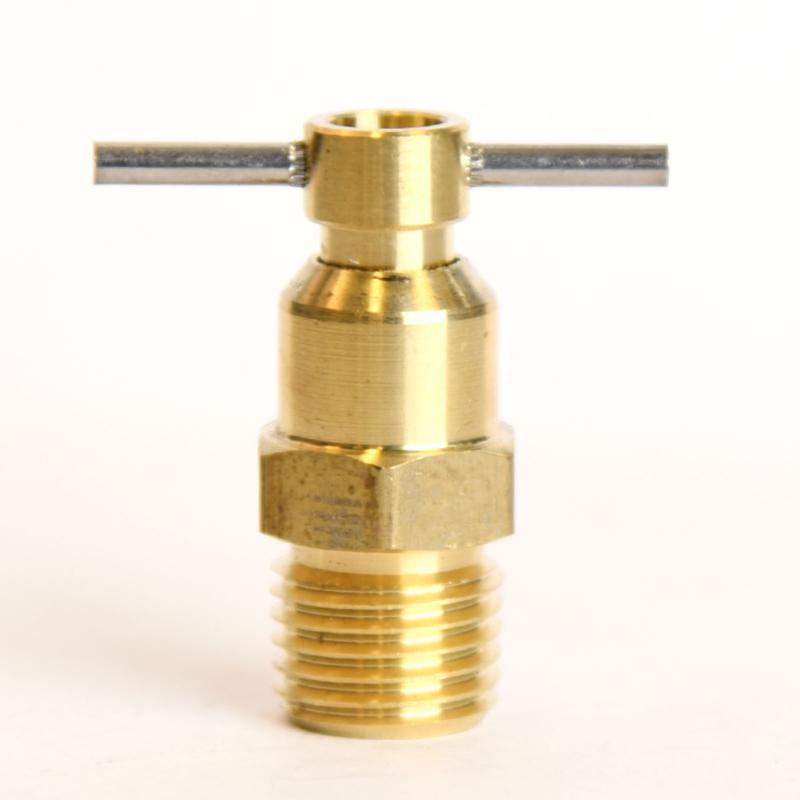 NEEDLE DRAIN COCK 1/4" BRASS