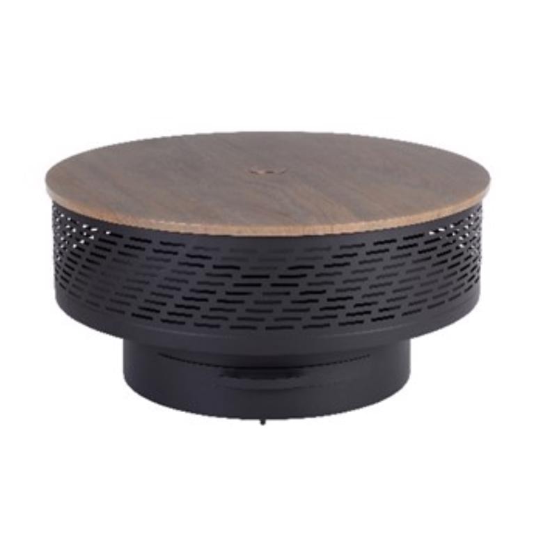 FIRE PIT RND BLK STL 35"