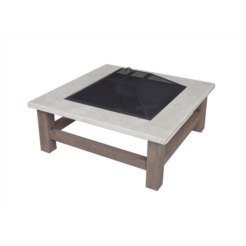 FIRE PIT SQ  STL 34"