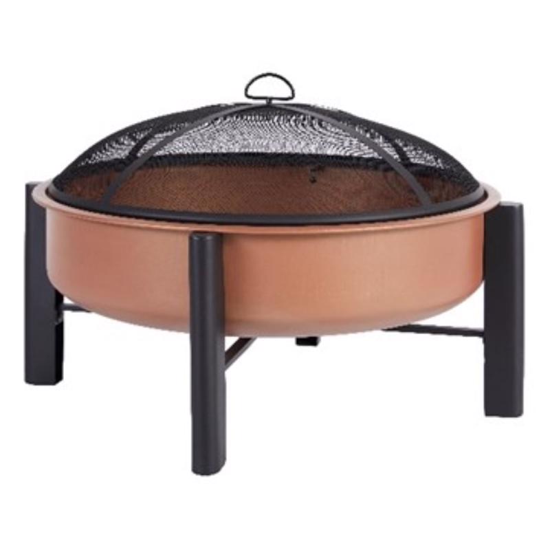 FIREPIT WD RND STL 30"