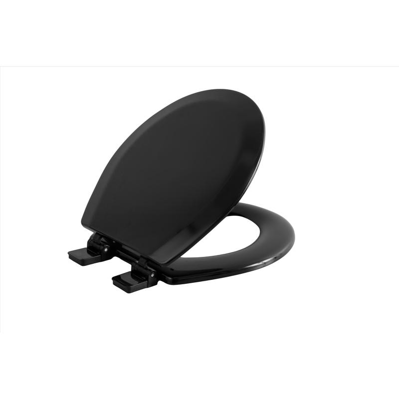 TOILET SEAT ROUND WD BLK