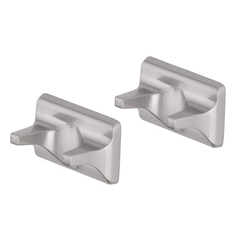 ROBE HOOK BRSHD NCKL 2PK