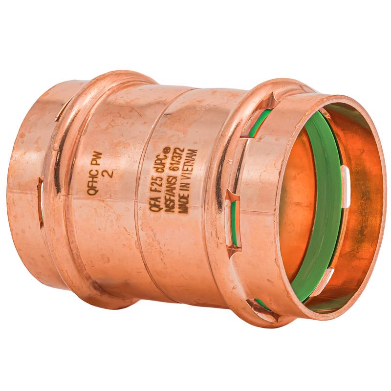 COUPLING W/STOP 2 COPPR