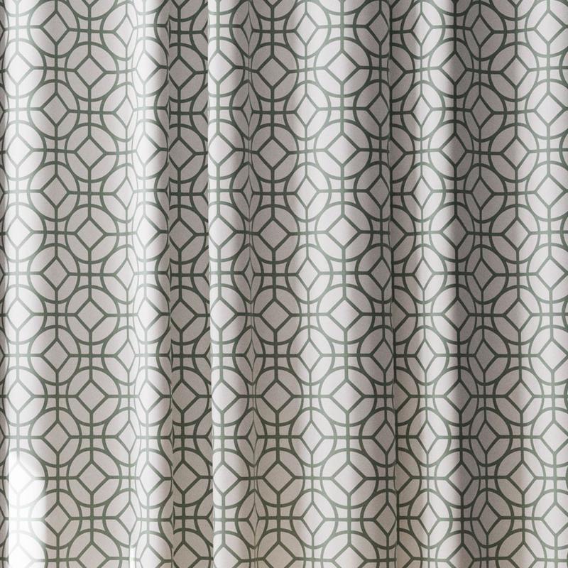 SHWR CRTN GMTRC GRN 72"