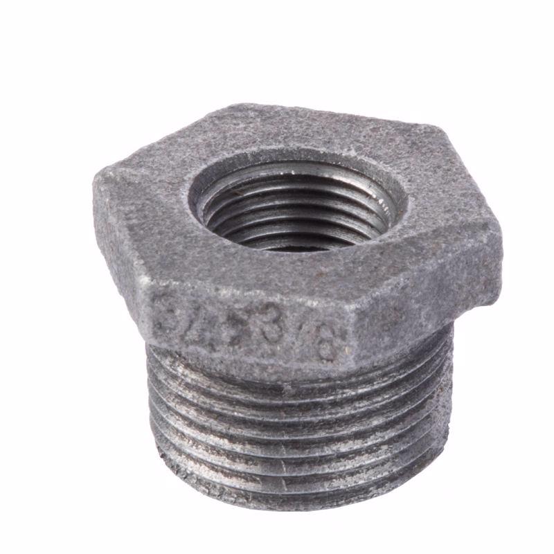 HEX BUSHING 3/4X3/8 BLK