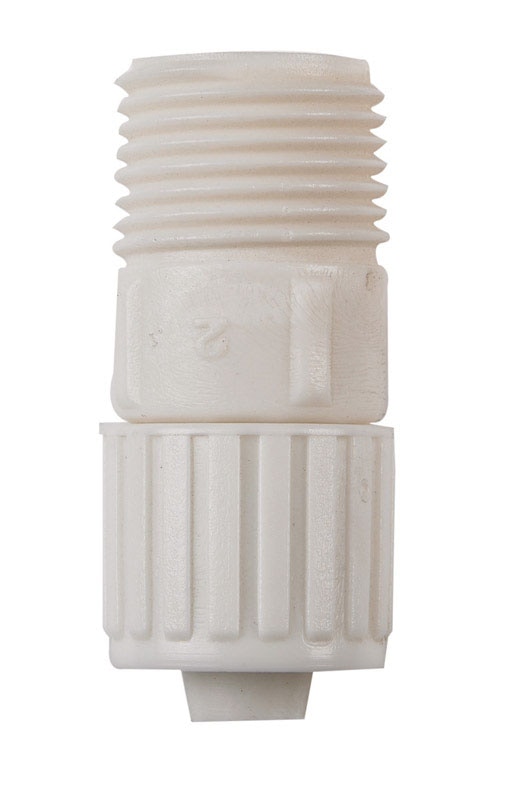 MALE ADPTR 3/8X1/2 PLSTC