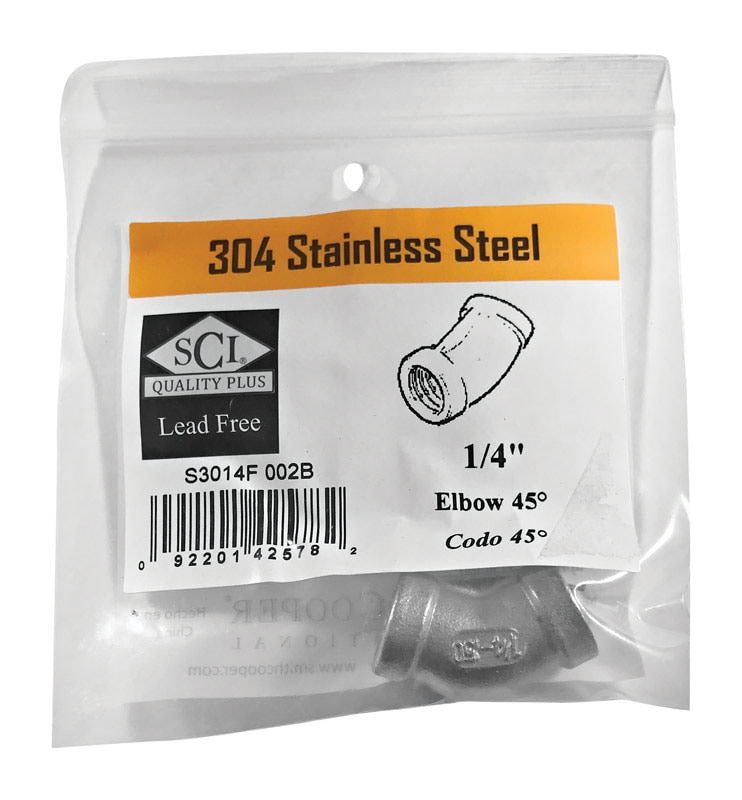 45D ELBOW 1/4 SS