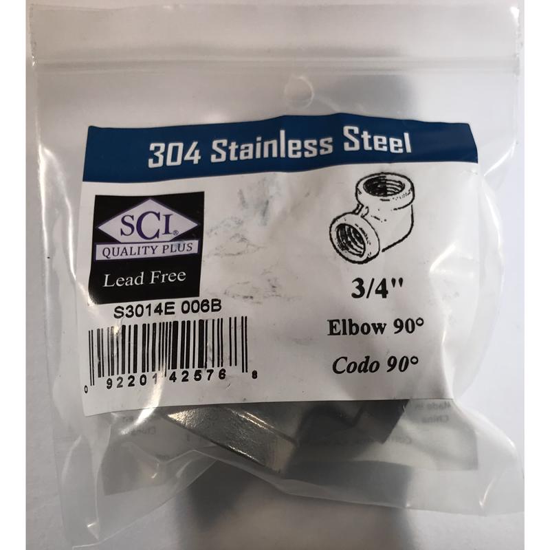 90D ELBOW 3/4 SS