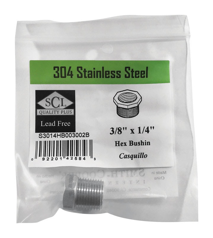 HEX BUSHING 3/8 SS