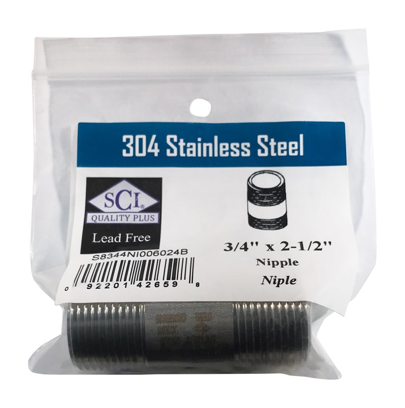 NIPPLE 3/4X2-1/2 SS