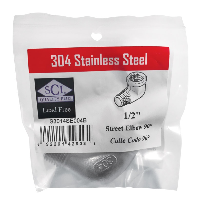 90D STREET ELBOW 1/2 SS