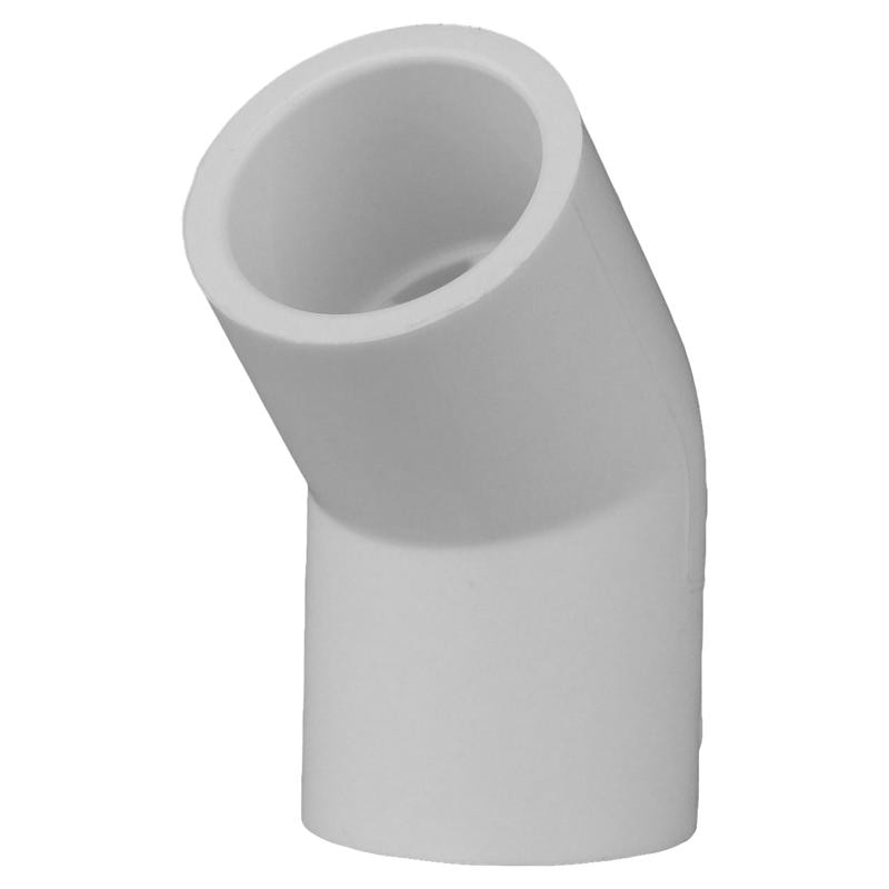 45D ELBOW 1/2X1/2 PVC