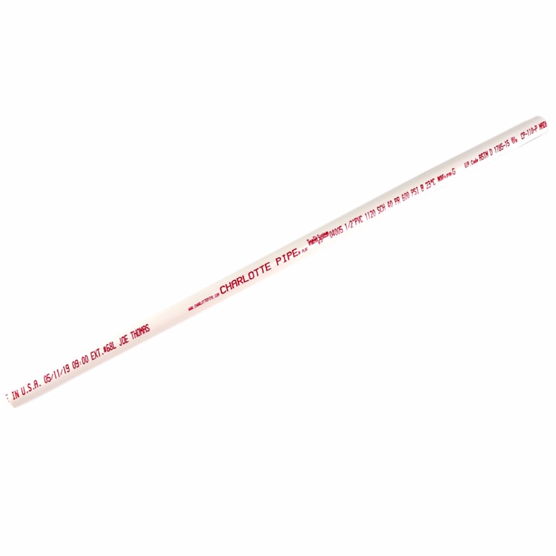 PVC PIPE SCH40 1/2" X 2'