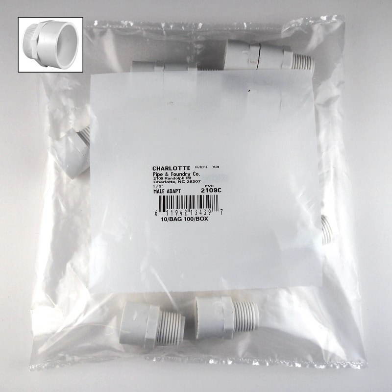 PIPE ADPTR 1/2X1/2 PVC