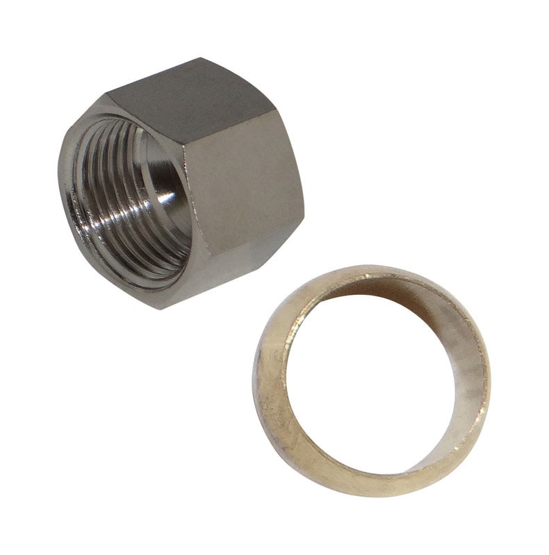 NUT&SLEEVE 3/8" CHRM LF