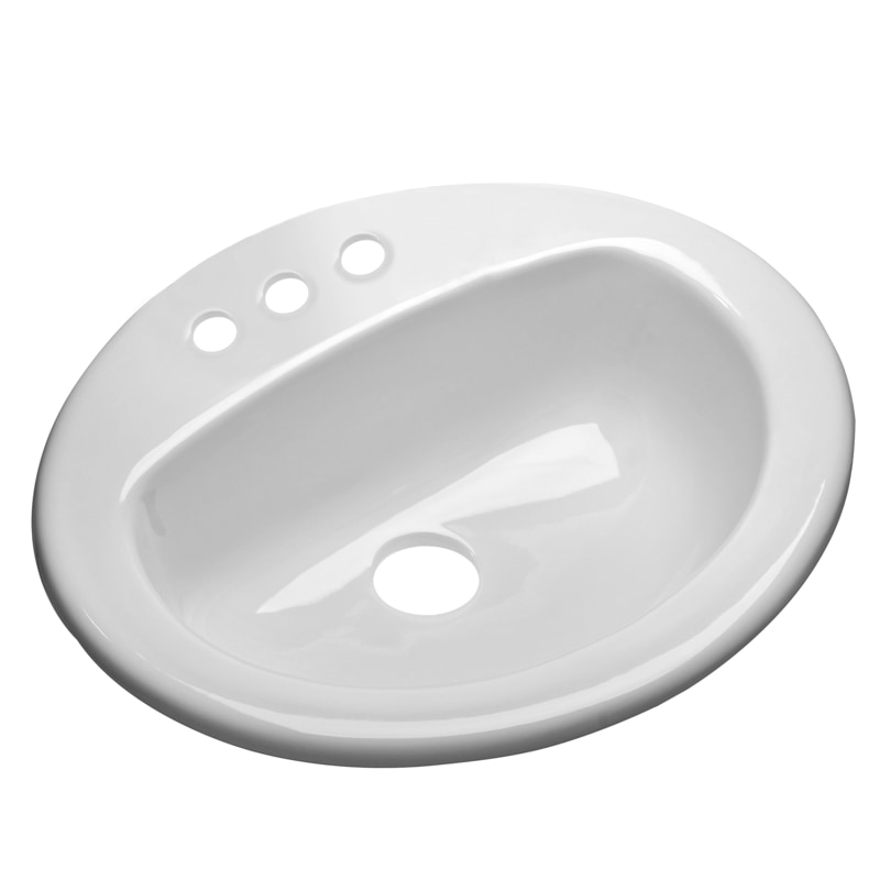 OVAL SELF RIM  SINK WHT