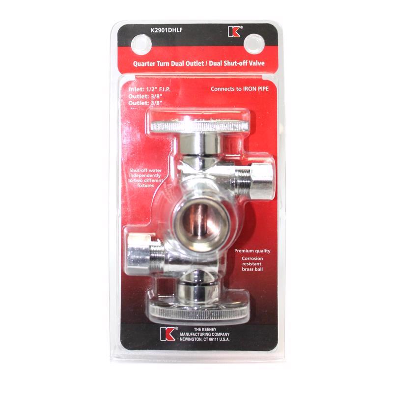 DUAL VALVE 1/2X3/8X3/8"