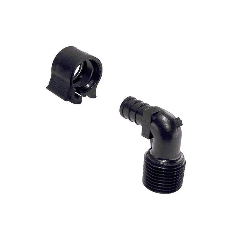 ELBOW W/CLAMP 1/2X1/2 PE