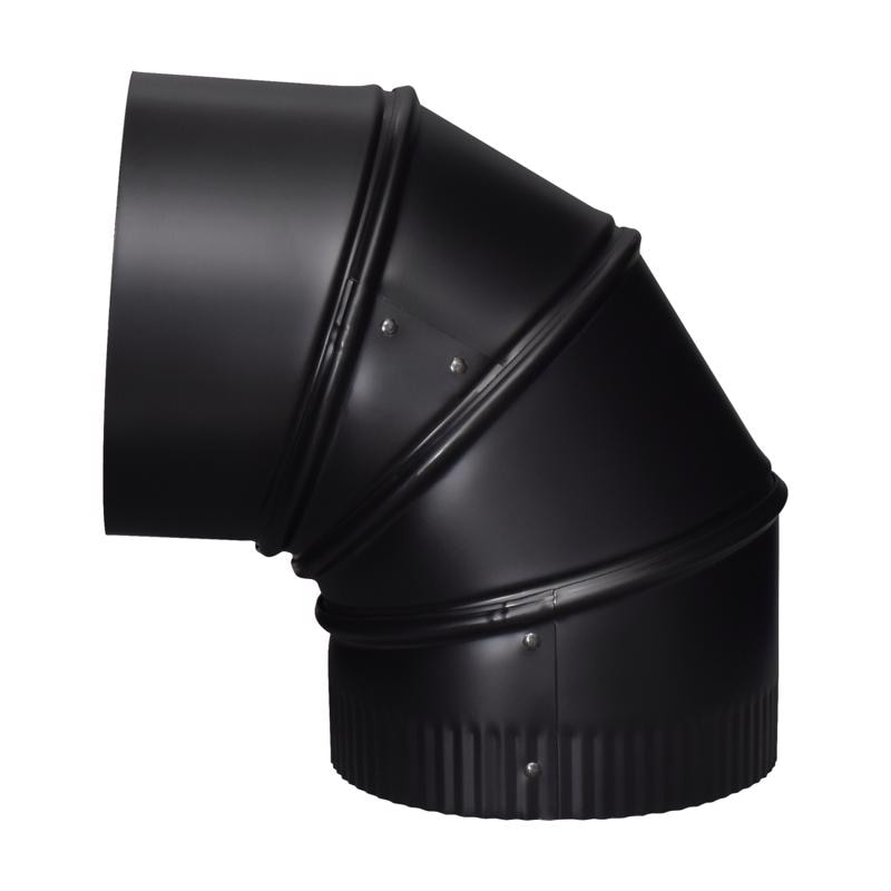 ELBOW 90ADJ BLK STL 7"