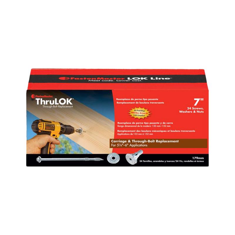 WD SCRWS HEX GLVNZD 7"