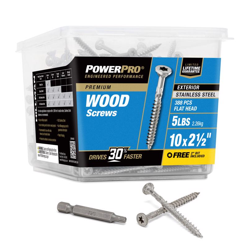 DECK SCREW 10X2.5" 5# SS